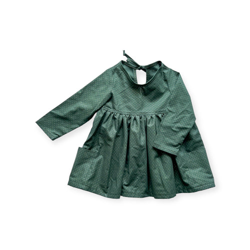 Aria Tunic with Pockets in 'Hunter with Gold Dots' - Ready To Ship