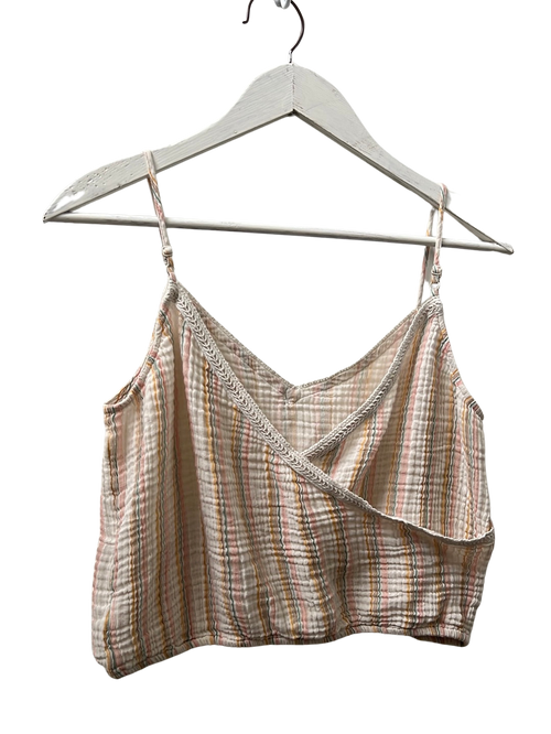 Aerie | Size L | Shirt | Cream Stripe | Pre-Loved