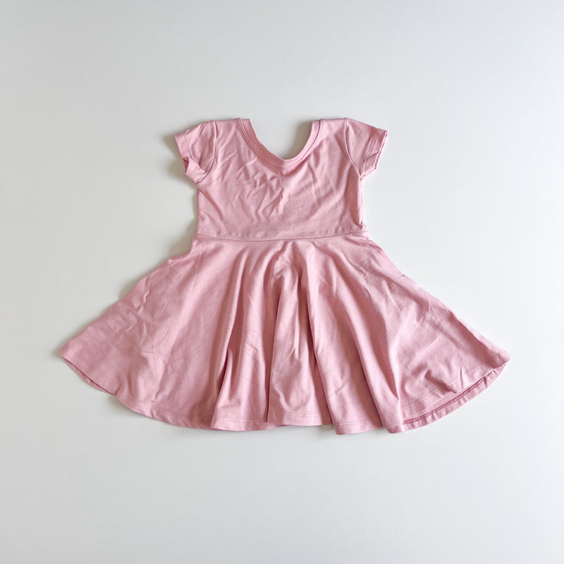 Elle Twirl Dress [Cap Sleeve] in 'Sunset Pink' - Ready To Ship