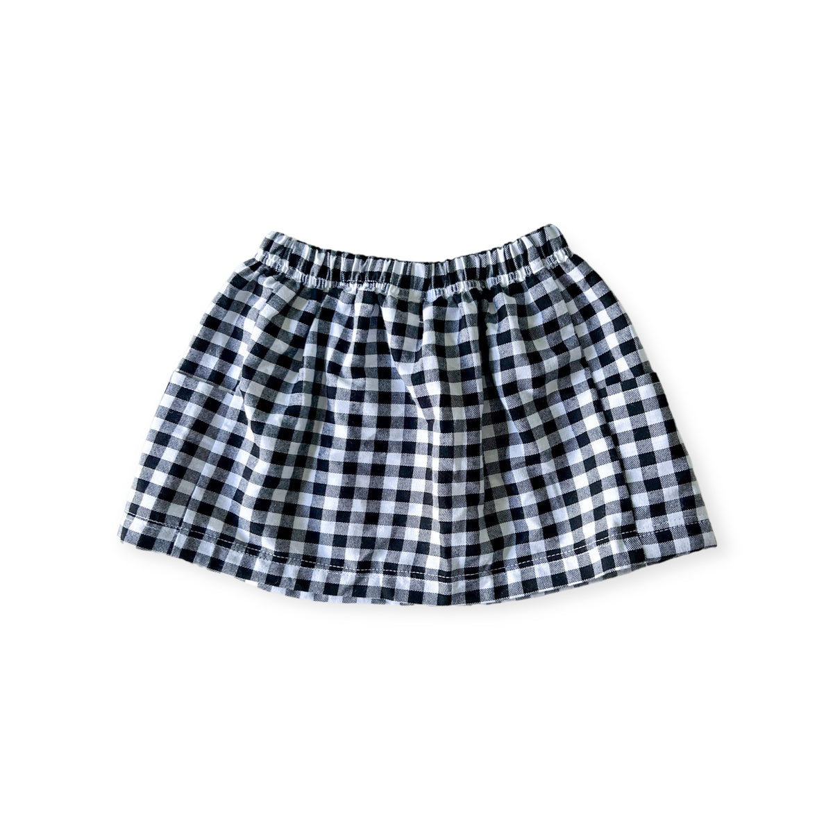 Christiana Skirt in 'White and Black Check' - Ready To Ship