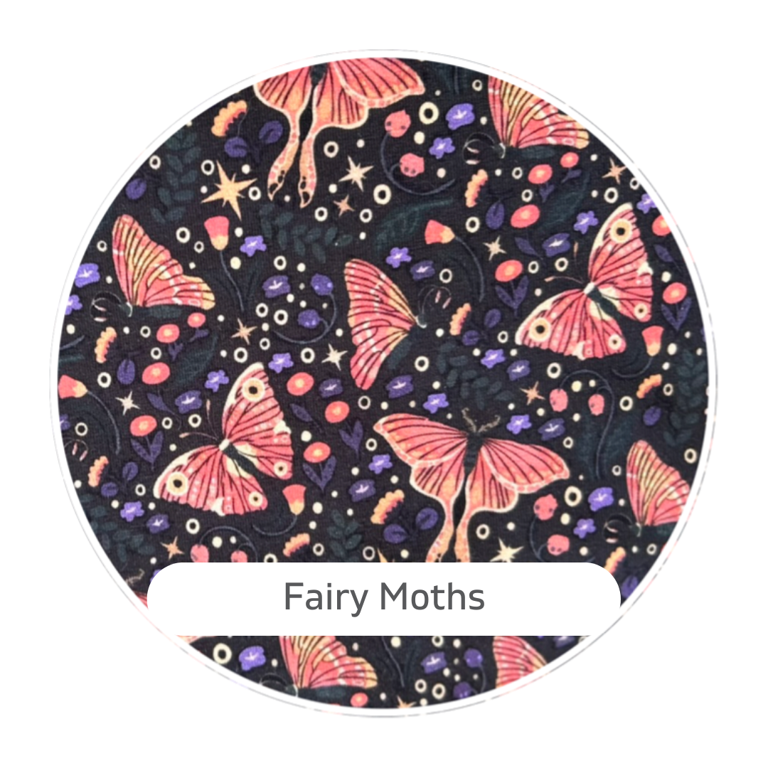 *PRESALE* Fairy Moths-  Print Cotton/Spandex Jersey