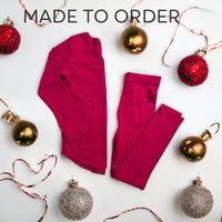 Lounge Set in 'Crimson' - MADE TO ORDER