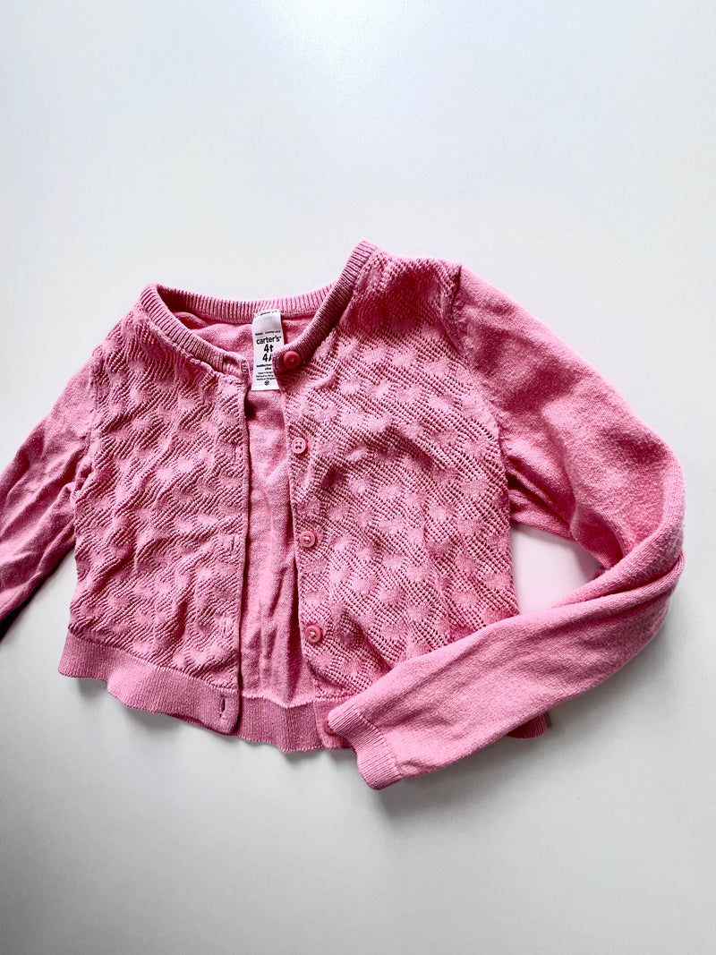 Heart Cardigan| Size 4T| |  Carters | Pink