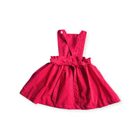 Heidi Pinafore in 'Ruby Dots' - Ready To Ship