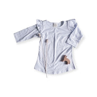 Millie Flutter Shirt in 'Cloud' - Ready To Ship