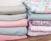 *PRESALE* Sunset Pink Stripe Bamboo Cotton Jersey - Made to Order