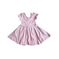 Elle Twirl Dress [Cap Sleeve] in 'Sunset Pink Mini Stripe' - Ready To Ship