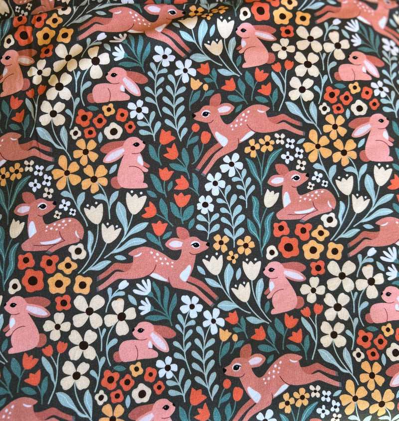 *PRESALE* Autumn Friends-  Print Cotton/Spandex Jersey