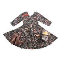 Elle Twirl Dress [3/4 Sleeve] in 'Spellbound' -Ready to Ship