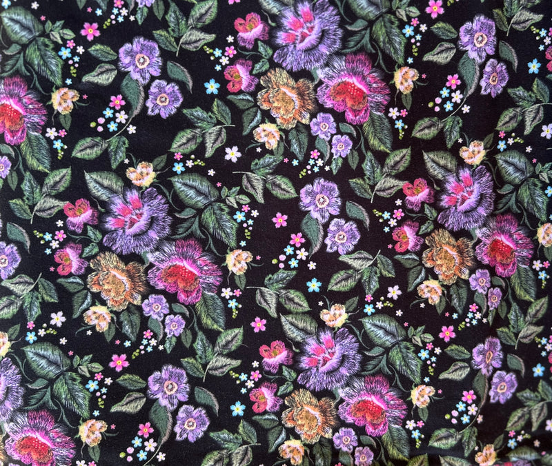 *PRESALE* Vintage Embroidery-  Print Cotton/Spandex Jersey
