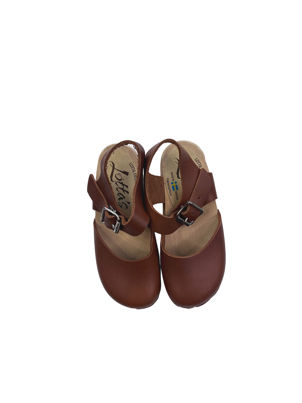 Lotta From Stockholm |  Kids Clogs | Brown Leather | Pre-Loved