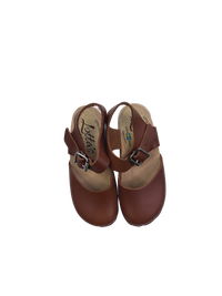 Lotta From Stockholm |  Kids Clogs | Brown Leather | Pre-Loved
