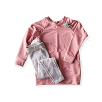 Bryn Sweater Dress - Child in  'Wild Rose'- Ready to Ship