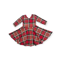Elle Twirl Dress [3/4 Sleeve] in 'Classic Plaid' -Ready to Ship
