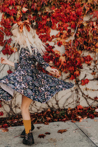 Elle Twirl Dress [3/4 Sleeve] in 'Spellbound' -Ready to Ship