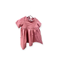 Nora Short-Sleeved Tunic with Pockets in 'Desert Rose Crepe' - Ready To Ship