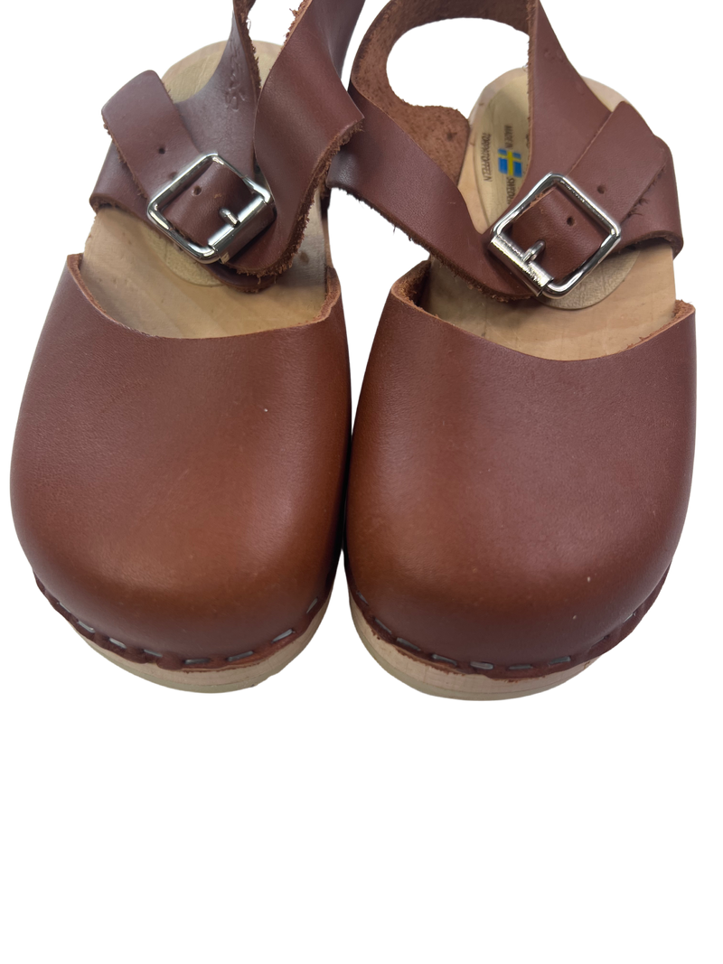 Lotta From Stockholm |  Kids Clogs | Brown Leather | Pre-Loved