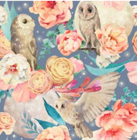 *PRESALE*  Watercolour Owls -  Print Cotton/Spandex Jersey
