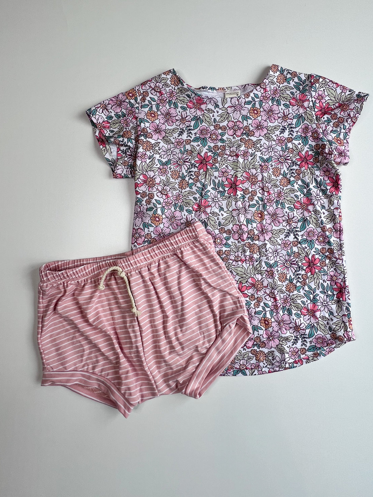 *PRESALE* Sunset Pink Stripe Bamboo Cotton Jersey - Made to Order