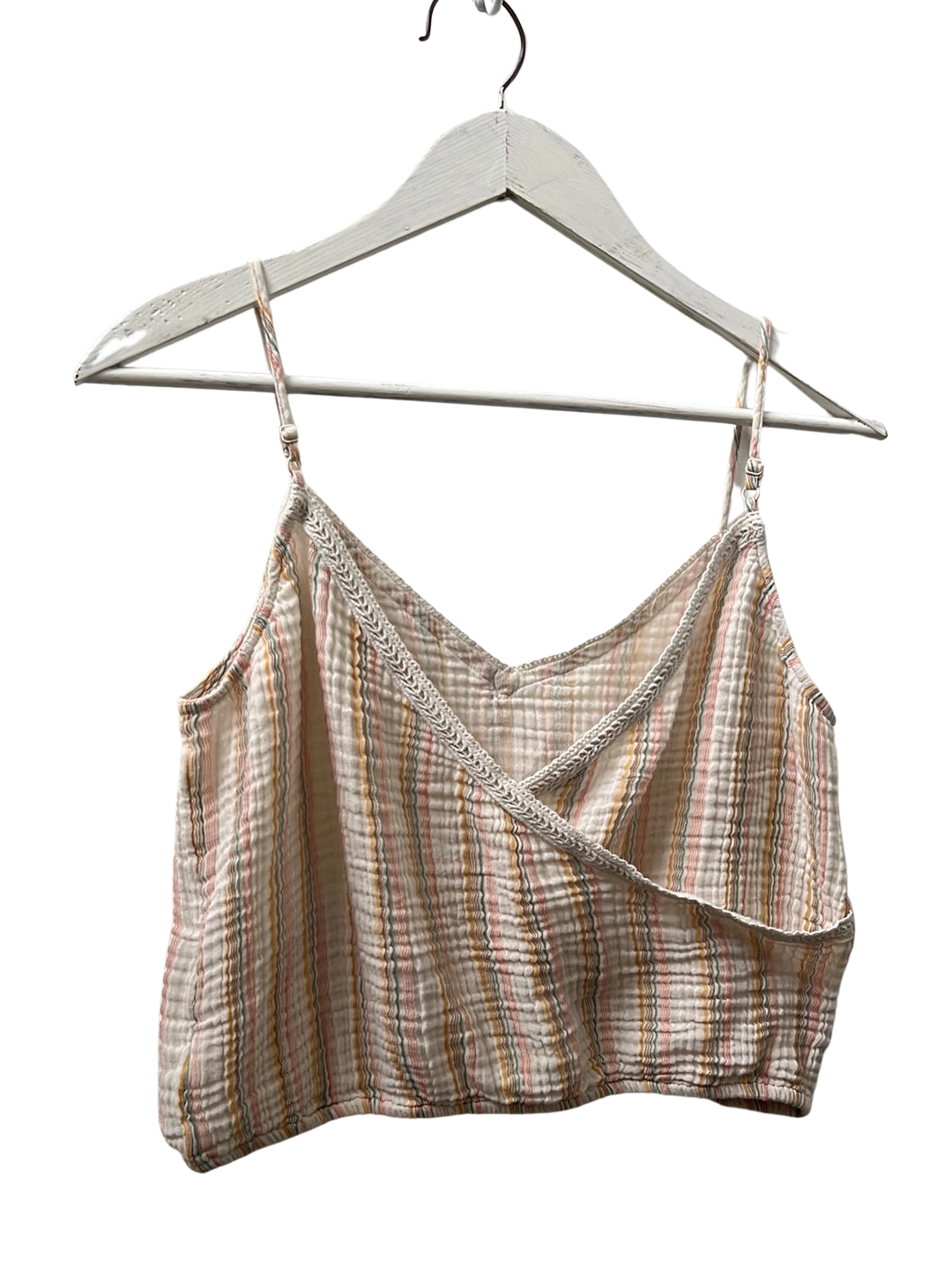 Aerie | Size L | Shirt | Cream Stripe | Pre-Loved