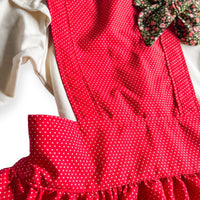 Heidi Pinafore in 'Ruby Dots' - Ready To Ship