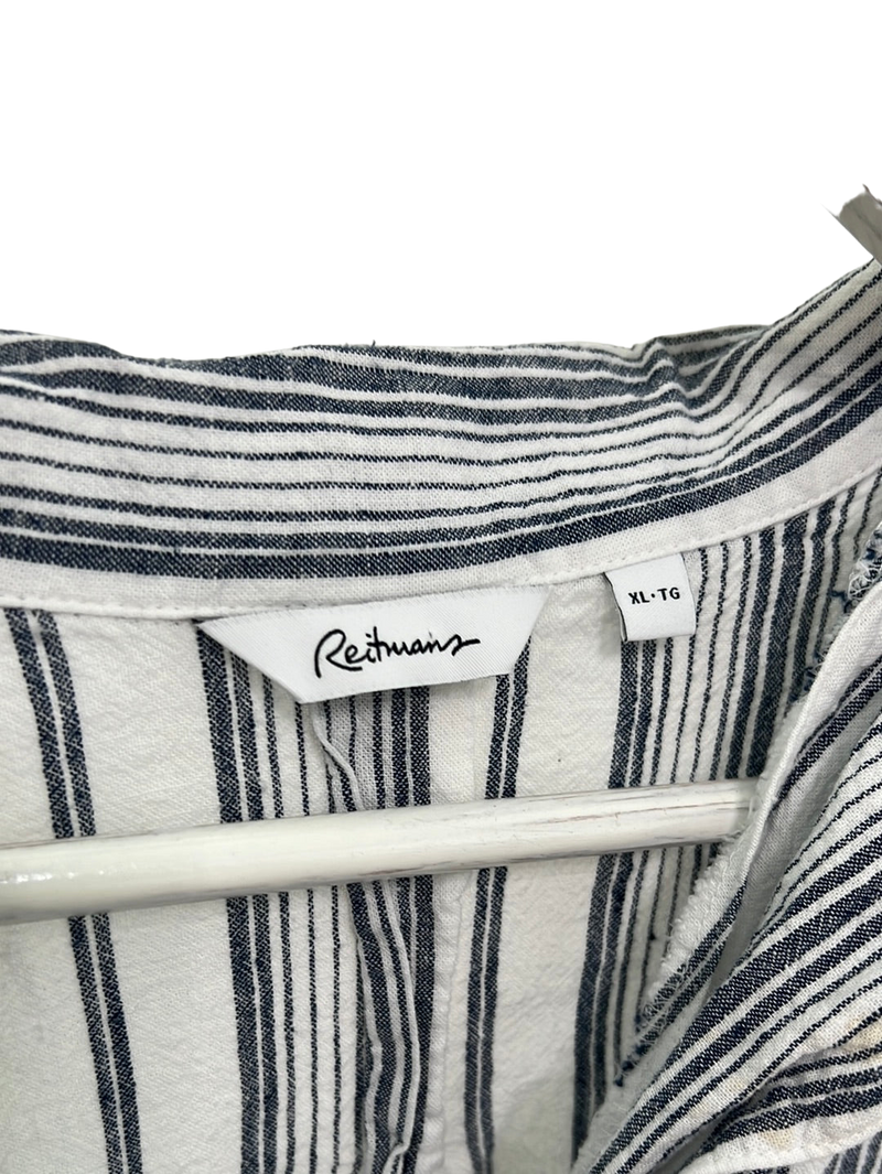 Reitmans | Size XL | Shirt | White/Blue | Pre-Loved