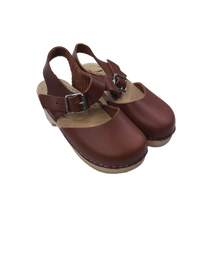 Lotta From Stockholm |  Kids Clogs | Brown Leather | Pre-Loved