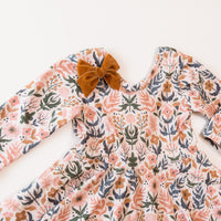 Elle Twirl Dress [3/4 Sleeve] in 'Mountain Floral' - Made to Order