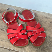 Saltwater Sandals | Size 4 Youth| Shoe | Red | Pre-Loved