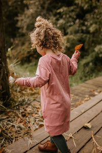 Bryn Sweater Dress - Child in  'Wild Rose'- Ready to Ship