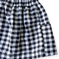 Christiana Skirt in 'White and Black Check' - Ready To Ship