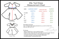 Elle Twirl Dress [3/4 Sleeve] in 'Twilight Woodland' -Ready to Ship