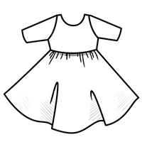 Elle Twirl Dress [3/4 Sleeve] in 'Dainty Hearts' -Ready to Ship