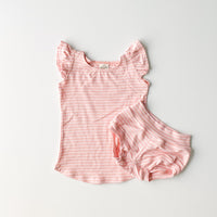 *PRESALE* Sunset Pink Stripe Bamboo Cotton Jersey - Made to Order