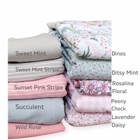 *PRESALE* Sunset Pink Stripe Bamboo Cotton Jersey - Made to Order