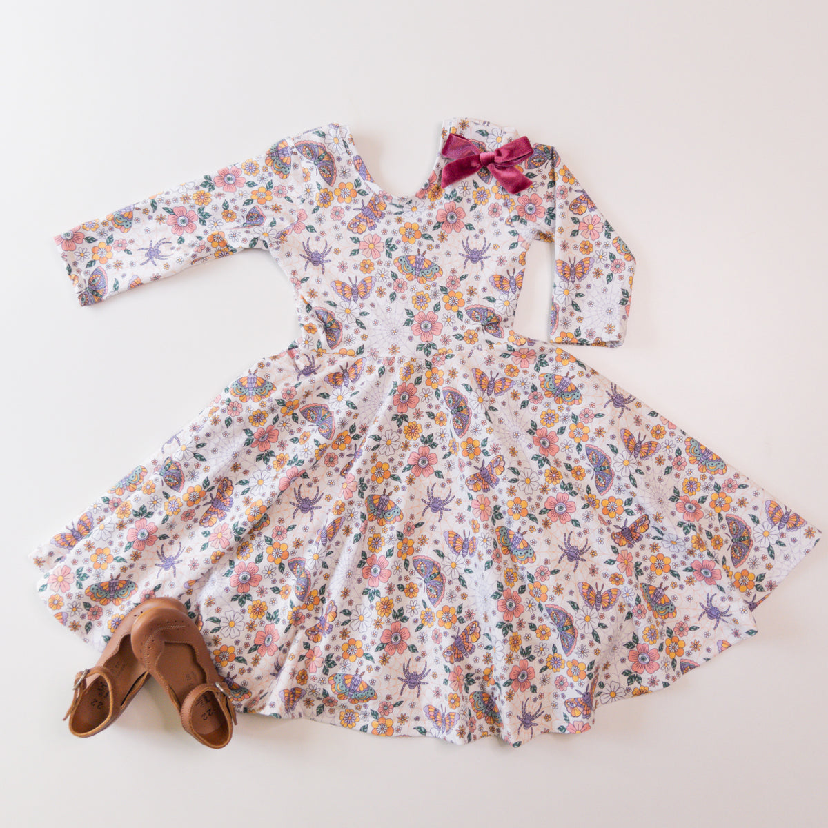 Elle Twirl Dress [3/4 Sleeve] in 'Itsy Bitsy' - Made to Order
