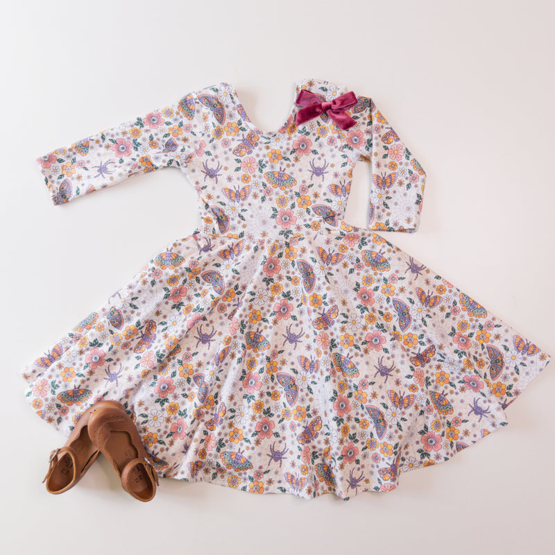 Elle Twirl Dress [3/4 Sleeve] in 'Itsy Bitsy' - Made to Order