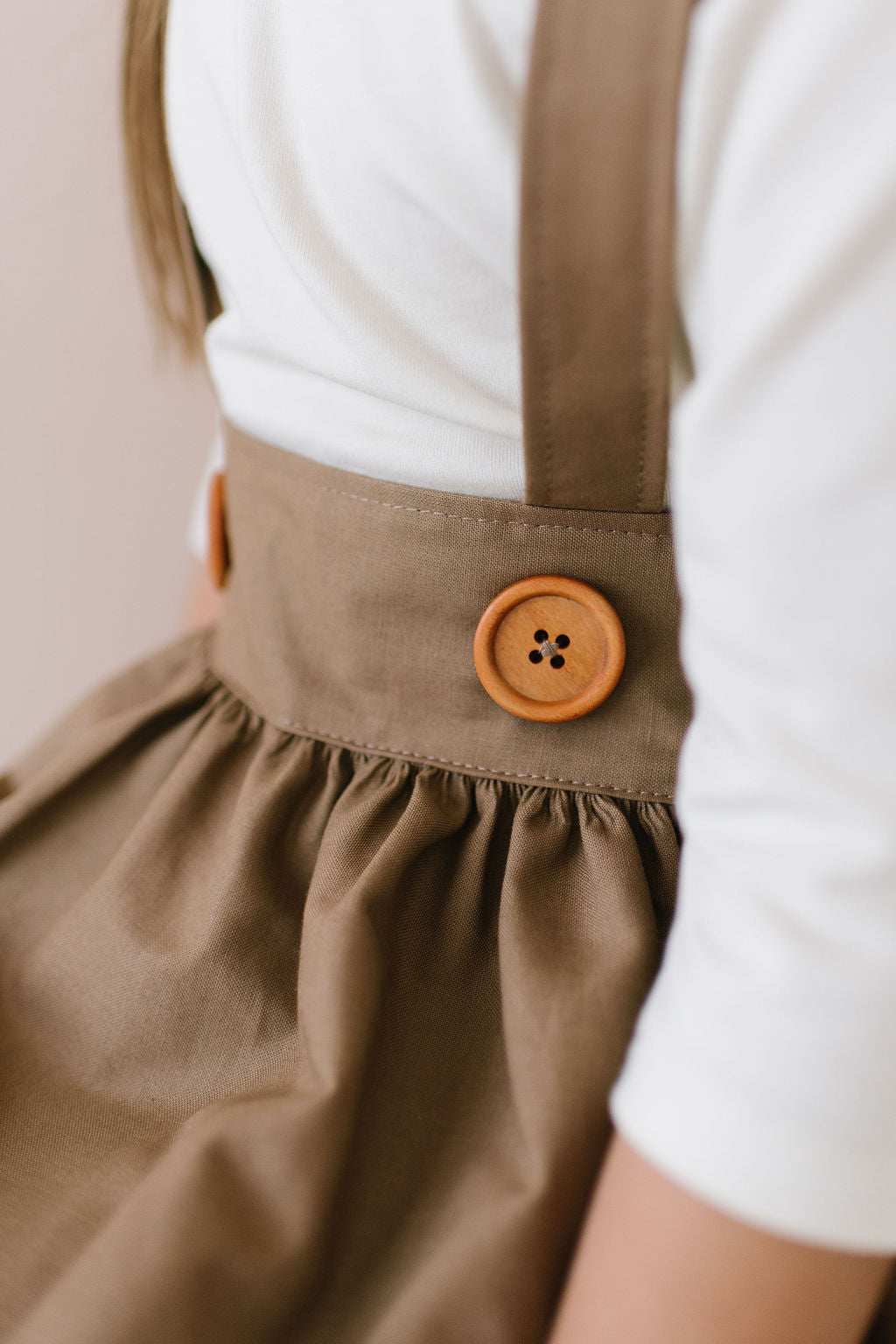 Savannah Suspender Skirt in ‘Spruce Linen ’- Ready to Ship