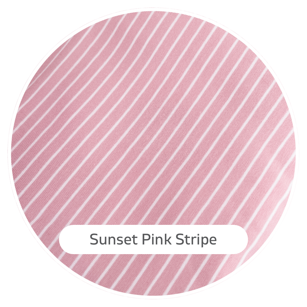 *PRESALE* Sunset Pink Stripe Bamboo Cotton Jersey - Made to Order