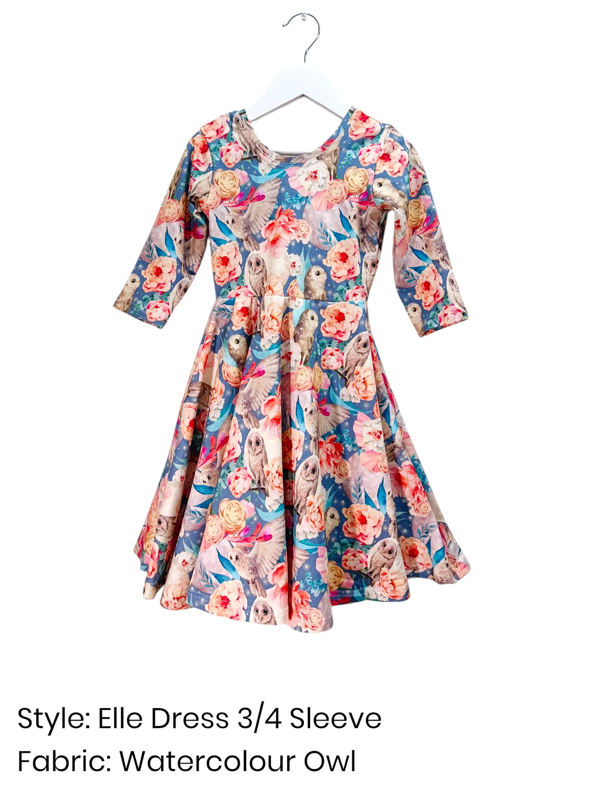 *PRESALE*  Watercolour Owls -  Print Cotton/Spandex Jersey