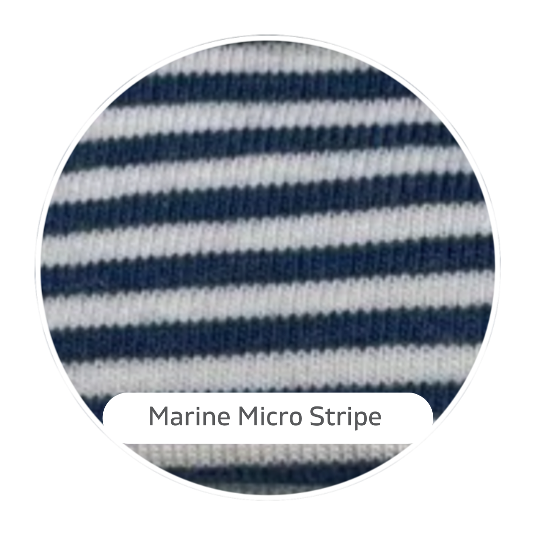 *PRESALE* Marine Micro Stripe Bamboo Cotton Jersey - Made to Order