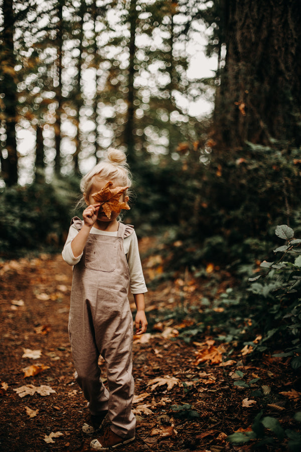 Gemma Ruffled Overalls in 'Milk and Cookies Plaid' - Ready To Ship