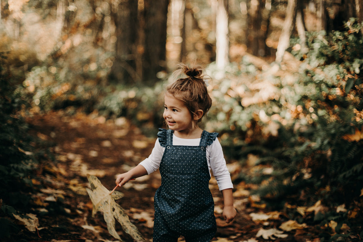 Gemma Ruffled Overalls in 'Milk and Cookies Plaid' - Ready To Ship