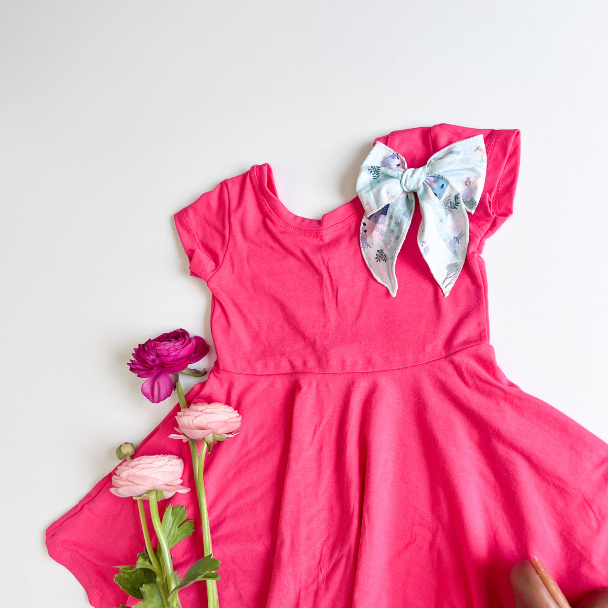 Elle Twirl Dress [Cap Sleeve] in 'Pink Punch' - Ready To Ship