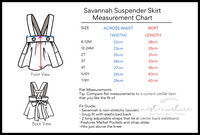 Savannah Suspender  Skirt in ‘Little Garden'- Ready to Ship