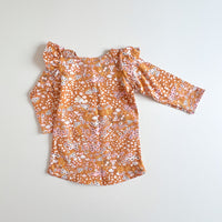 Millie Flutter Shirt in 'Amber Floral' - Ready To Ship