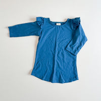 Millie Flutter Shirt in 'Cerulean' - Ready To Ship