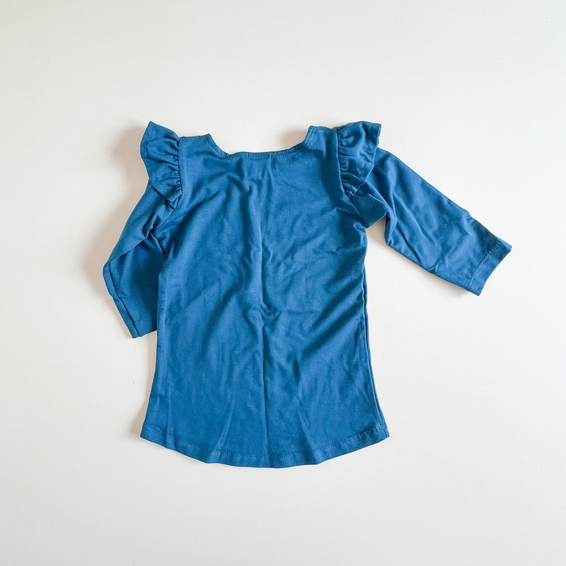Millie Flutter Shirt in 'Cerulean' - Ready To Ship