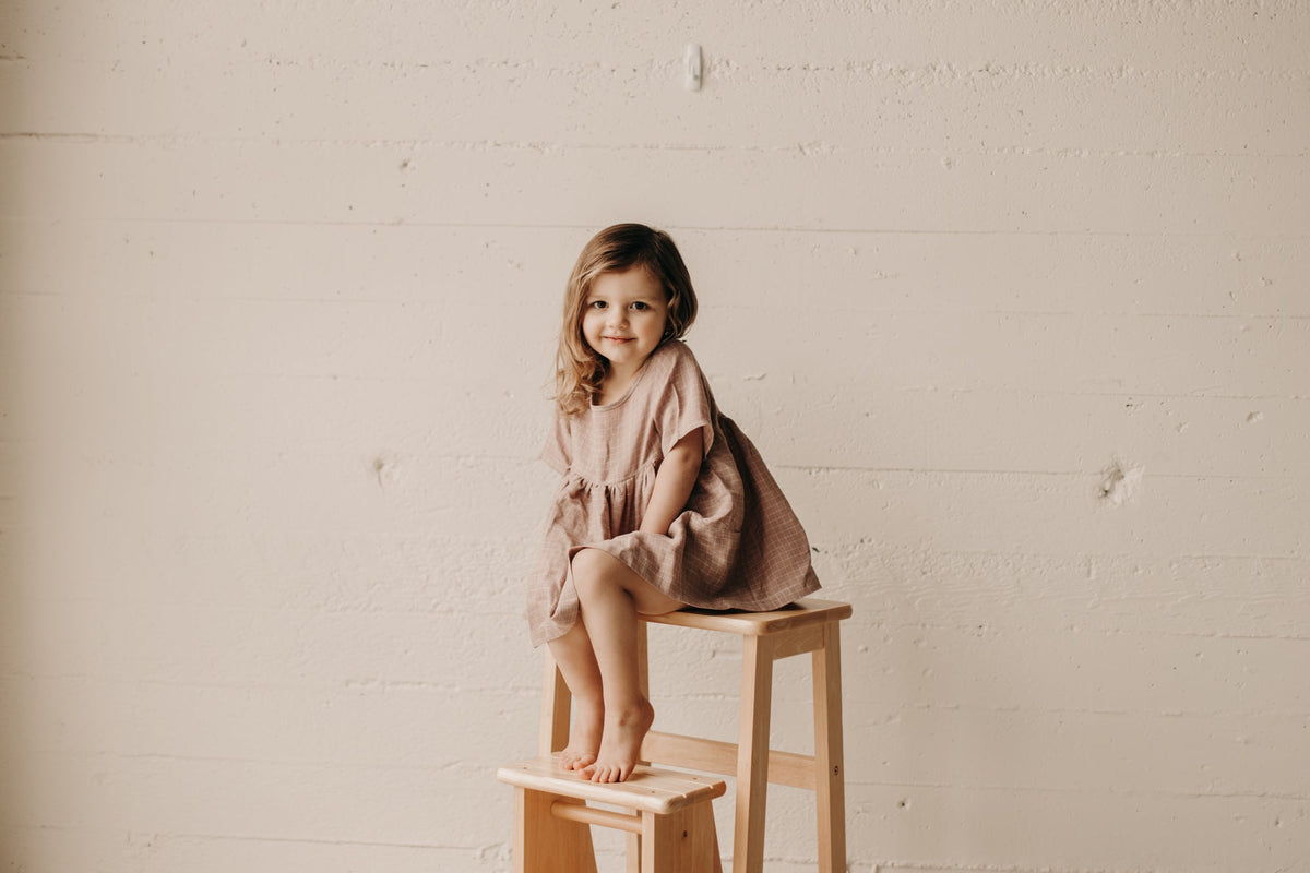 Nora Short-Sleeved Tunic with  Pockets  in ‘Petite Citron' - Ready To Ship