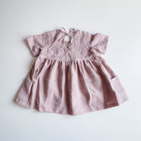 Nora Short-Sleeved Tunic with  Pockets  in 'Whisper' - Ready To Ship